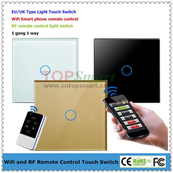 EU_UK Standard remote control glass panel light touch switch